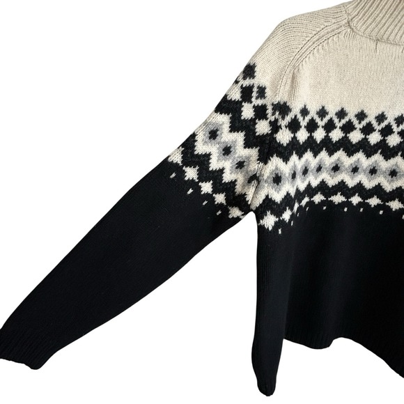 Vintage Eddie Bauer Fair Isle Wool Sweater Large Ski Nordic Chunky Knit Heritage - Picture 7 of 11